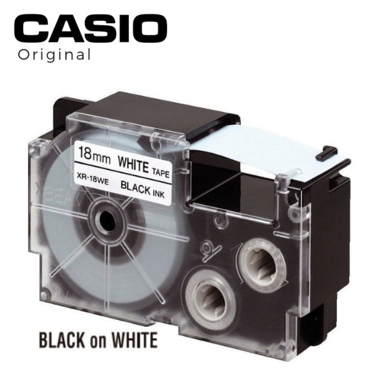 Casio EZ-Label Printer XR-18WE 18mm Black on White Pacific