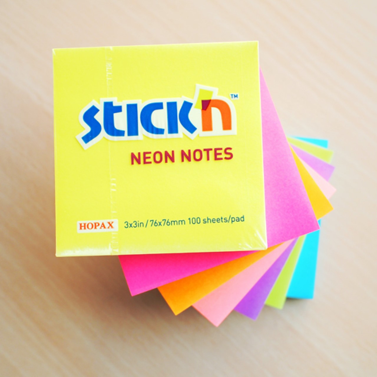 Hopax Neon Sticky Notes 3x3 Inch (100 Sheet) | Pacific eShop