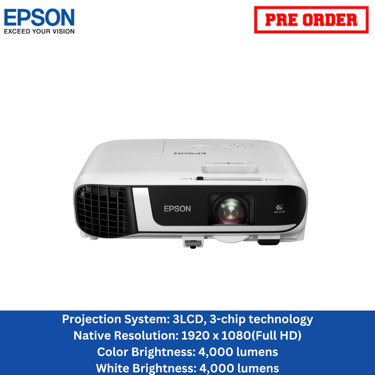 Epson EB FH52 Full HD 3LCD Projector Pacific EShop
